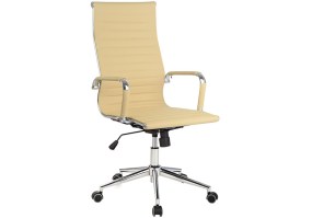 Cadeira-Presidente-giratoria-ANM-03 P-Bege-Blume-Office-base-cromada